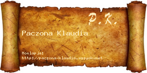 Paczona Klaudia névjegykártya