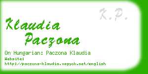 klaudia paczona business card